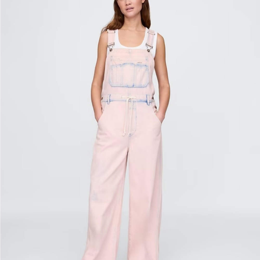 GAP Light Pink Denim Jumpsuit
